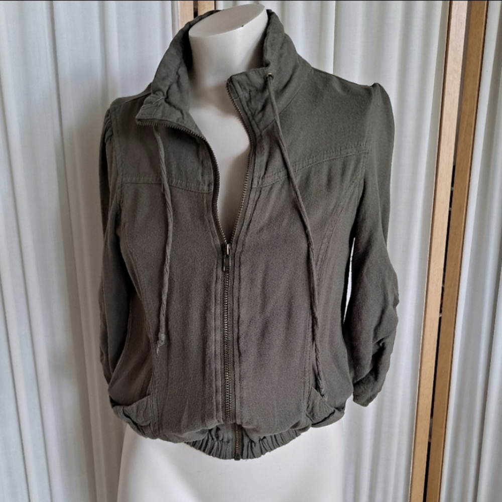 American Rag Boho Olive Green Bomber Style light weight casual jacket, …
